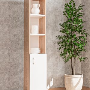 ארון דלת אחת משולב מדפים ודלת - דגם גאיה 6100WO